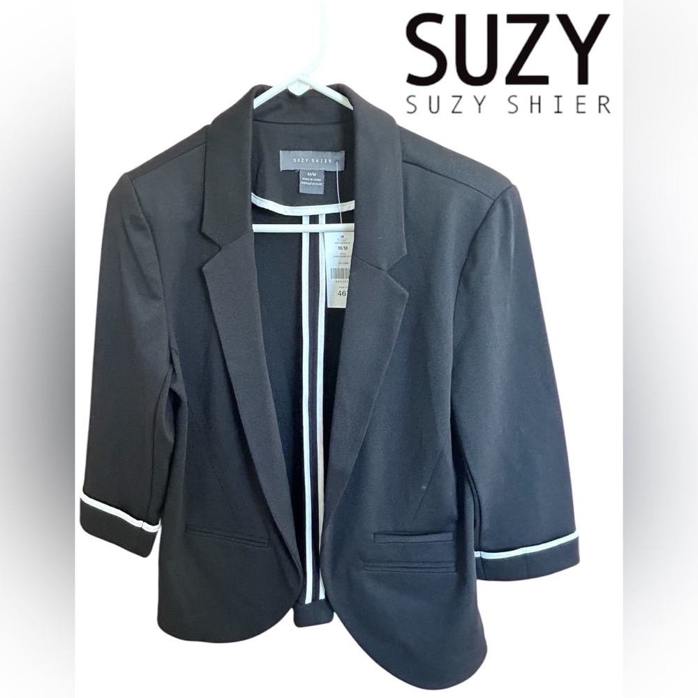 BLACK BLAZER SUZY SHIER NEW